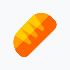 Bread Icon. Food and Equipment Icon. Perfect for website mobile app presentation and any other projects. Icon design flat style