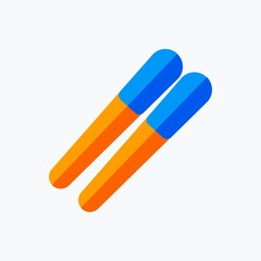 Chopsticks Icon. Food and Equipment Icon. Perfect for website mobile app presentation and any other projects. Icon design flat style