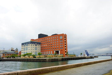 Moji retro town, in Fukuoka, Kitakyushu, Japan - 北九州 福岡 門司港の街並み