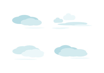 cloud vector isolated on white background ep162