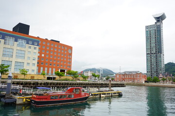 Obraz premium Moji retro town, in Fukuoka, Kitakyushu, Japan - 北九州 福岡 門司港の街並み