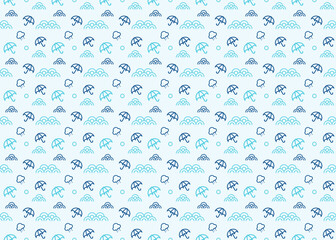 rainy vector seamless pattern on purple background ep24