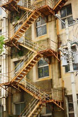 Vintage outdoor staircase - 古い外階段