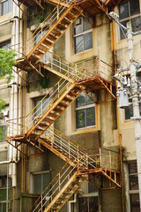 Vintage outdoor staircase - 古い外階段