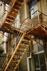 Vintage outdoor staircase - 古い外階段