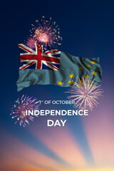 Tuvalu Independence day card