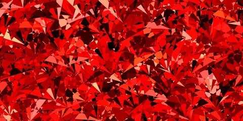 Dark Red vector texture with random triangles.