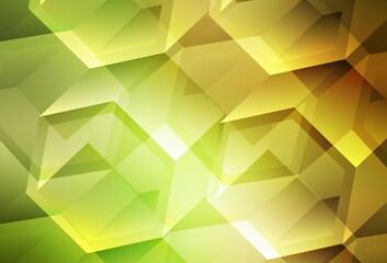 Light Green, Red vector backdrop with hexagons.
