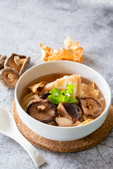 Vegetarian Braised Cabbage with shiitake mushroom, Chinese vegetarian food festival