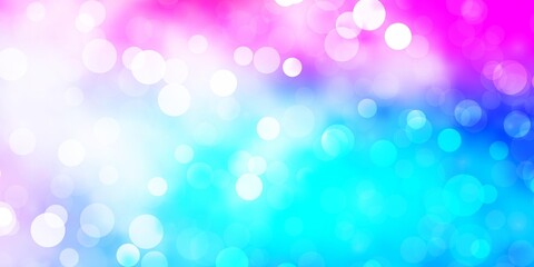 Light Multicolor vector background with circles.