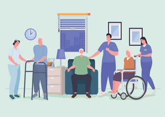 nurses and old people