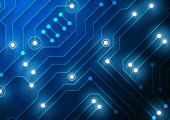 Circuit technology background with hi-tech digital