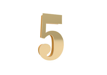 3d golden number 5