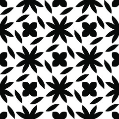  floral pattern background.Repeating geometric pattern from striped elements. Black pattern. 