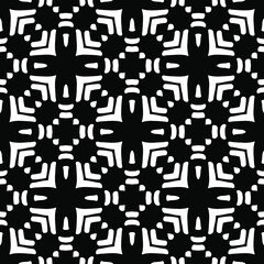 Seamless vector pattern in geometric ornamental style. Black  pattern.