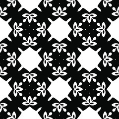 Seamless vector pattern in geometric ornamental style. Black  pattern.