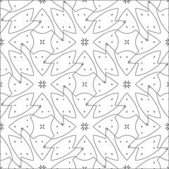 floral pattern background.Repeating geometric pattern from striped elements. Black pattern. 
