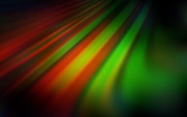 Dark Green, Red vector blurred bright pattern.