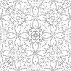 floral pattern background.Repeating geometric pattern from striped elements. Black pattern. 
