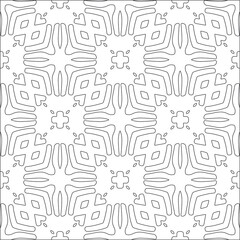 floral pattern background.Repeating geometric pattern from striped elements. Black pattern. 