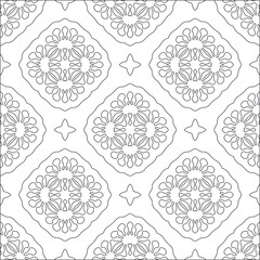 floral pattern background.Repeating geometric pattern from striped elements.  Black pattern. 