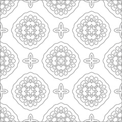 floral pattern background.Repeating geometric pattern from striped elements.  Black pattern. 