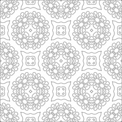 floral pattern background.Repeating geometric pattern from striped elements.  Black pattern. 