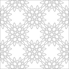 floral pattern background.Repeating geometric pattern from striped elements.  Black pattern. 