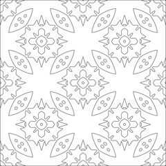 floral pattern background.Repeating geometric pattern from striped elements.  Black pattern. 