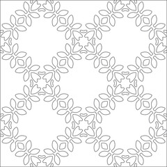 floral pattern background.Repeating geometric pattern from striped elements.  Black pattern. 
