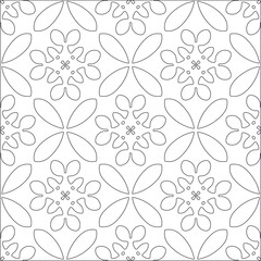 floral pattern background.Repeating geometric pattern from striped elements.  Black pattern. 
