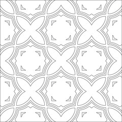 floral pattern background.Repeating geometric pattern from striped elements.  Black pattern. 