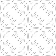 floral pattern background.Repeating geometric pattern from striped elements.  Black pattern. 