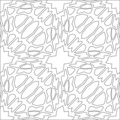 floral pattern background.Repeating geometric pattern from striped elements.  Black pattern. 