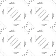 floral pattern background.Repeating geometric pattern from striped elements.  Black pattern. 