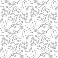 floral pattern background.Repeating geometric pattern from striped elements.  Black pattern. 