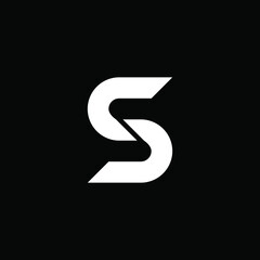 Unique logo design letter S on black background, Logo Design S Letter