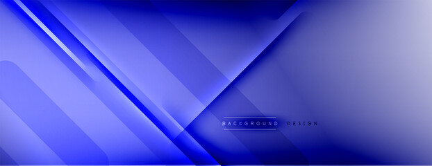 Fototapeta premium Abstract background - lines composition created with lights and shadows. Technology or business digital template. Trendy simple fluid color gradient abstract background with dynamic