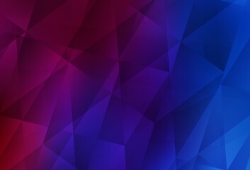 Dark Blue, Red vector abstract polygonal template.