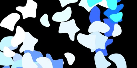 Dark pink, blue vector texture with memphis shapes.