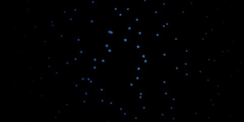 Dark BLUE vector texture with beautiful stars.