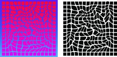 Colorful abstract patterns with squares