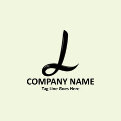 Unique logo design letter L on black background, Logo Design L Letter