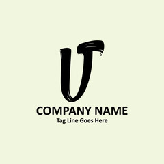 Unique logo design letter V on black background, Logo Design V Letter