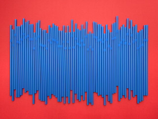 Colorful plastic straws