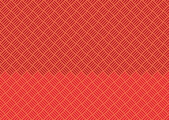 赤のツートンの算木崩し模様、和柄背景