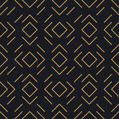Abstract seamless geometric gold linear pattern for packaging, design of luxury products. Vector illustration for wallpaper, surface, web design, textile, décor.