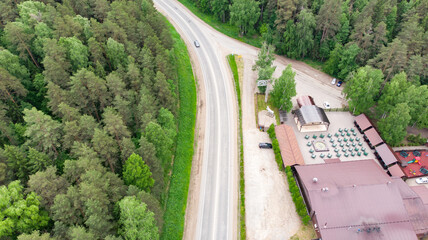 view from a height on the highways