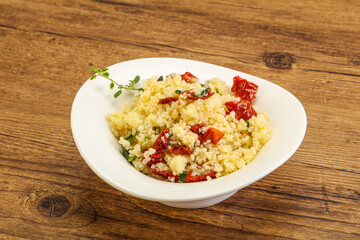Vegetarian uisine - couscous with vegetables