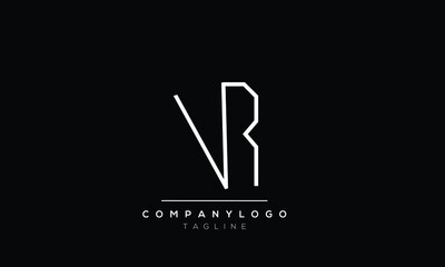 
Abstract Letter Initial VR RV Vector Logo Design Template